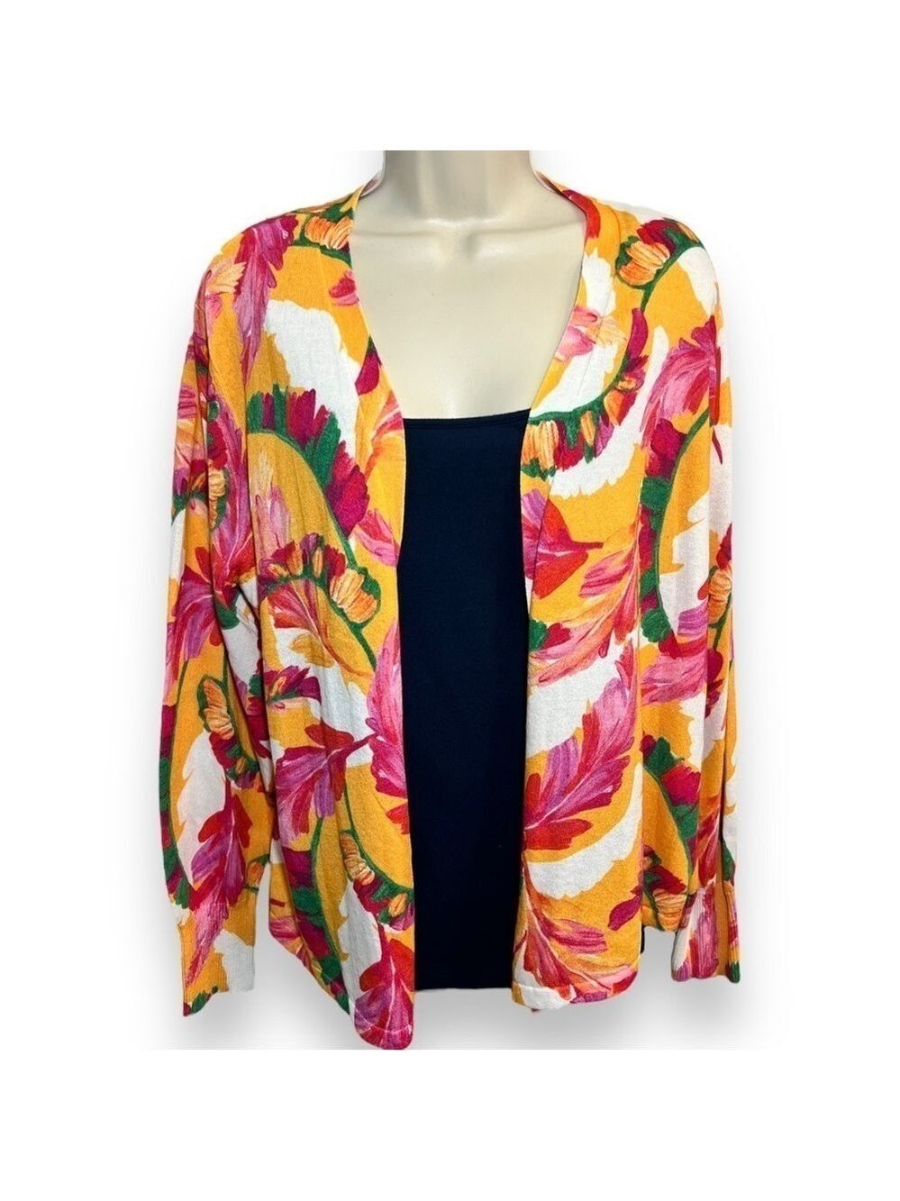 Chico’s Women’s Summer Romance Foliage Topper Size 3 (XL)